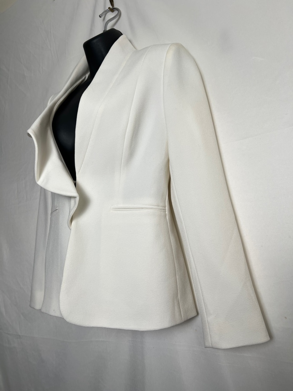Tahari Ivory Ruffle-Front Blazer - Picture 2 of 11